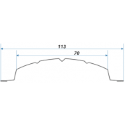 Штакет напівкруглий 113мм/1 м.п.